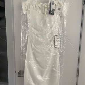 Women off the shoulder ruffle collar dress